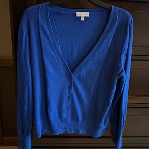 Blue button-up cardigan